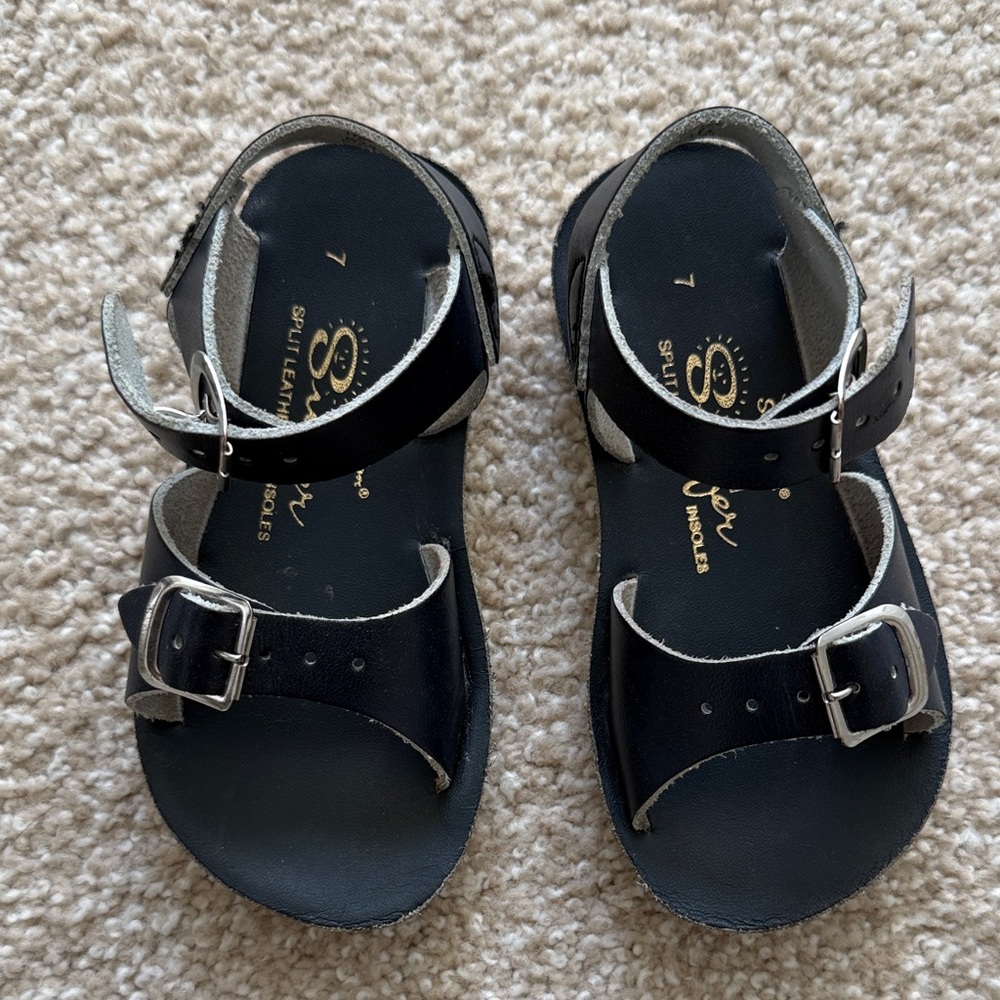 Sun-San saltwater surfer sandal - navy little kid 7